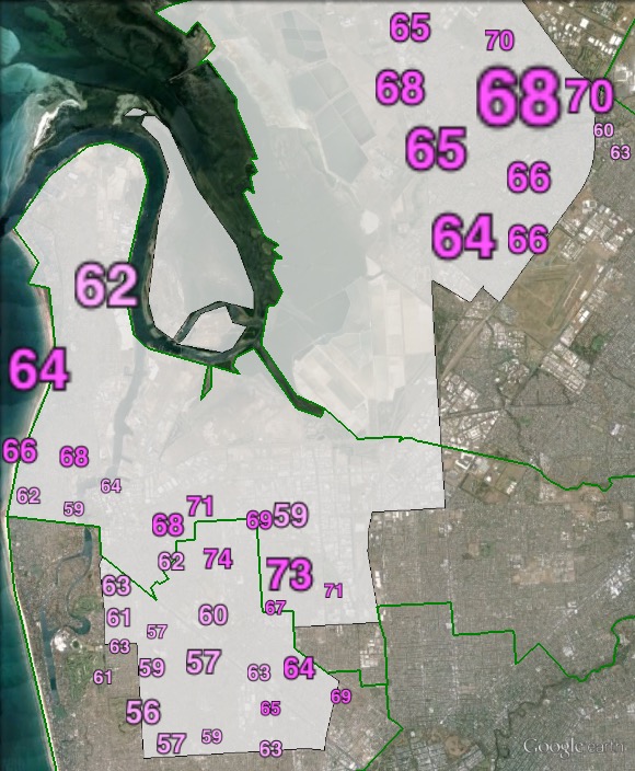 Two-party-preferred votes in Port Adelaide at the 2013 federal election.