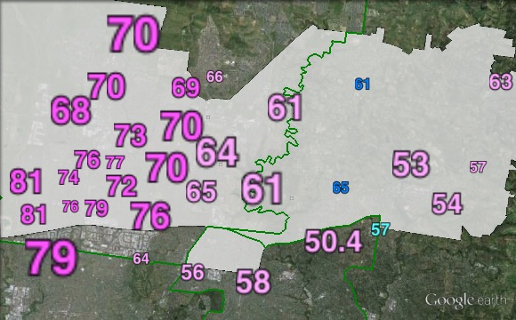 Two-party-preferred votes in Scullin at the 2013 federal election.