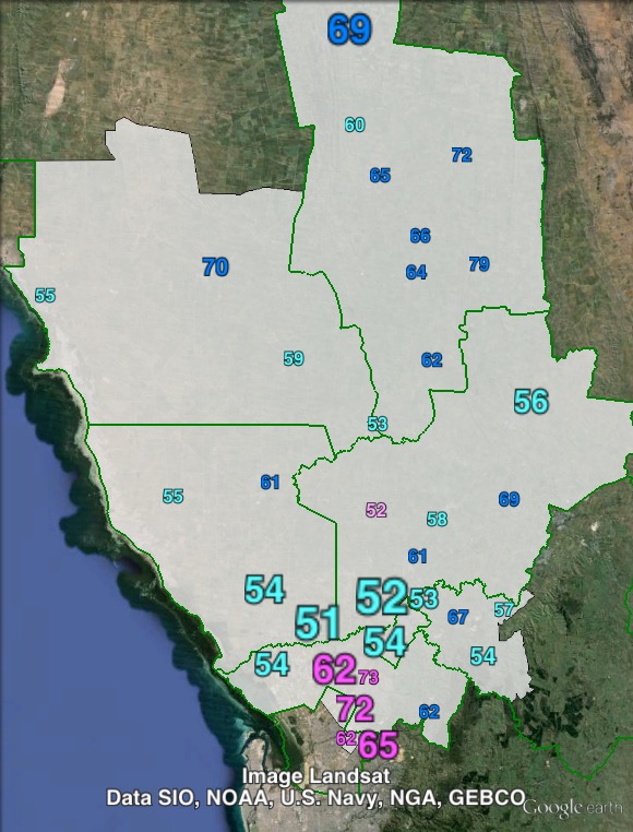 Two-party-preferred votes in Wakefield at the 2013 federal election.